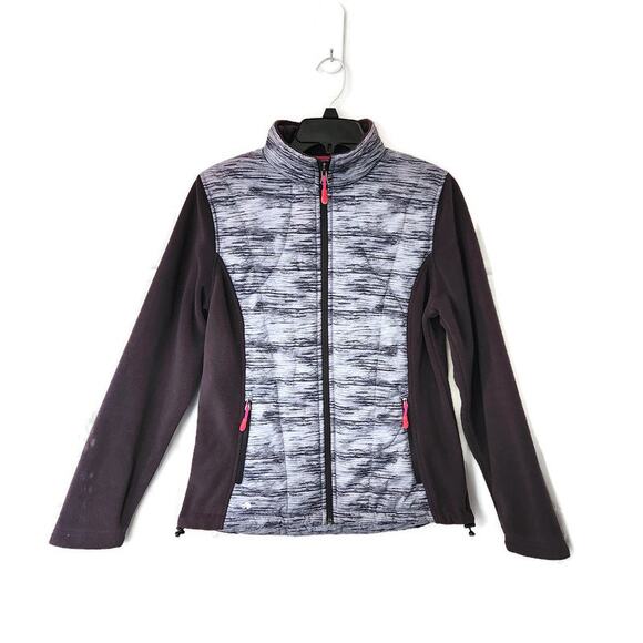 Ideology Women's Gray Quilted Fleece Jacket Medium - Picture 1 of 6